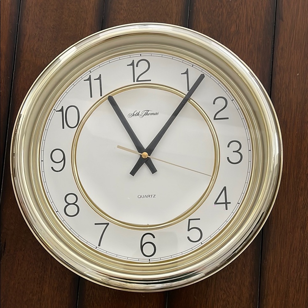 Gold and Black Wall Clock